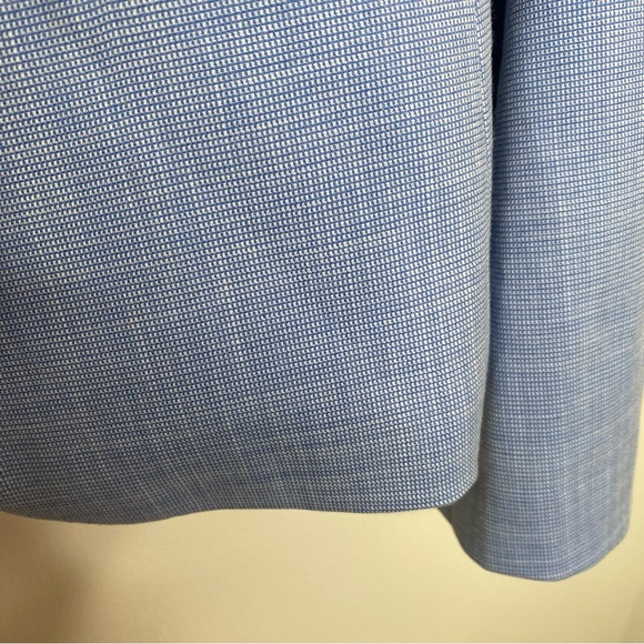 NWOT Banana Republic Classic Fit Chambray Blue Micro Plaid Blazer Sz 2 - Picture 8 of 16